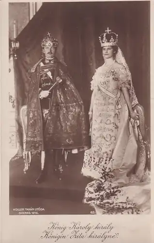 3093 -  - König Karoly kiraly , Königin Zita kiralyne , Kaiser Karl - nicht gelaufen 1916
