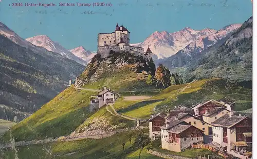 3118 - Schweiz - Unter Engadin , Schloss Tarasp - gelaufen 1925