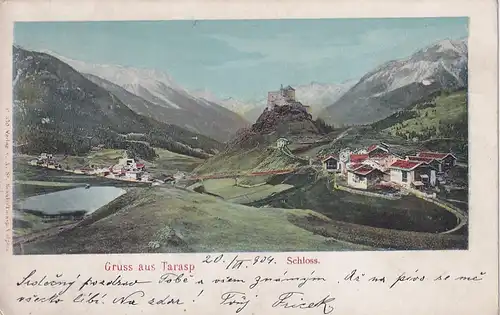 3119 - Schweiz - Gruss aus Tarasp , Schloss - gelaufen 1904