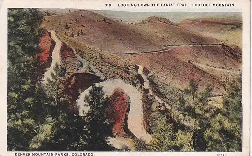 3125 - USA - Colorado , Denver Mountain Parks , Looking down the lariat Trail , Lookout Mountain - nicht gelaufen