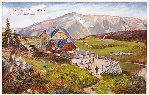 3143 - Österreich - Niederösterreich , Otto Haus , Rax , Ö. A. V. , Österreichischer Alpenverein Sektion Reichenau - gelaufen 1961