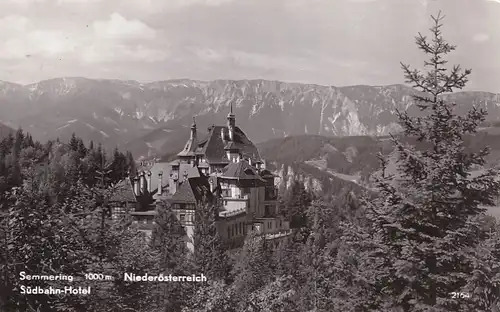 3146 - Österreich - Niederösterreich , Semmering , Südbahn Hotel - gelaufen 1962