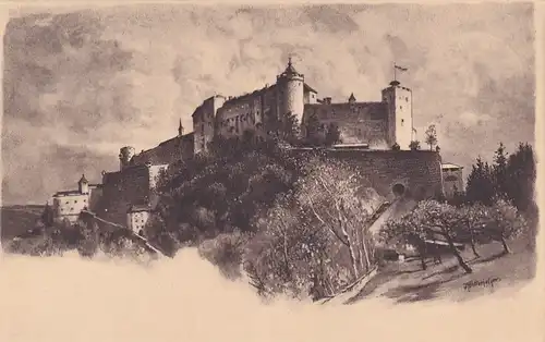 3158 - Österreich - Salzburg , Festung Hochensalzburg - gelaufen 1908