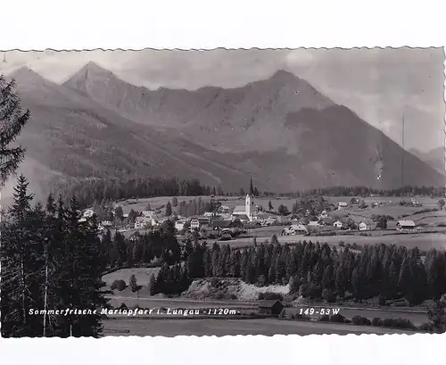 3163 - Österreich - Salzburg , Mariapfarr im Lungau , Panorama , Sommerfrische - gelaufen 1968