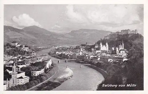 3174 - Österreich - Salzburg von Mülln , Panorama - nicht gelaufen