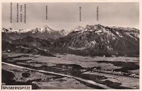 3176 - Österreich - Salzburg , Gaisbergspitze , Watzmann , Hoher Tenn , Schönfeldspitze , Hochkalter , Untersberg - nicht gelaufen