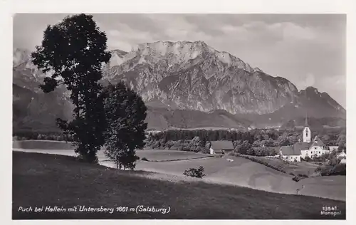 3180 - Österreich - Salzburg , Puch bei Hallein mit Untersberg , Panorama - nicht gelaufen