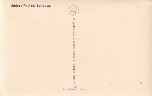 3185 - Österreich - Salzburg , Schloss Anif bei Salzburg - nicht gelaufen