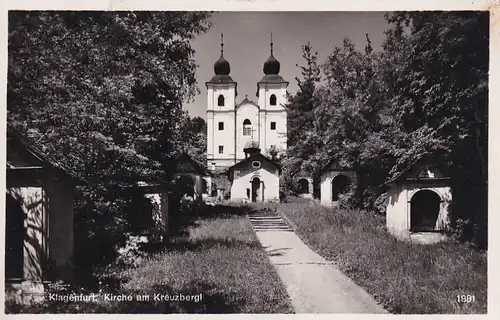 3202 - Österreich - Kärnten , Klagenfurt , Kirche am Kreuzbergl - nicht gelaufen 1932