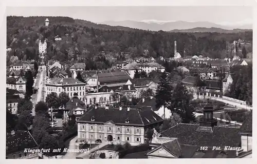 3203 - Österreich - Kärnten , Klagenfurt mit Kreuzbergl , Panorama - nicht gelaufen