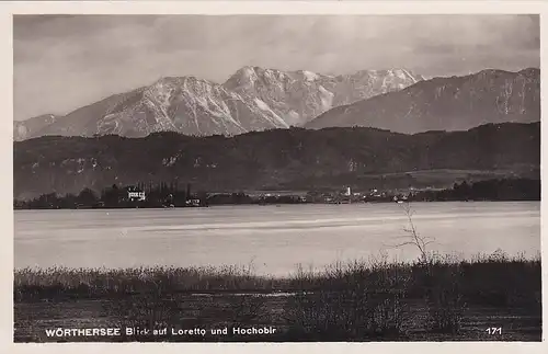 3204 - Österreich - Kärnten , Wörthersee , Blick auf Loretto und Hochobir - nicht gelaufen 1932