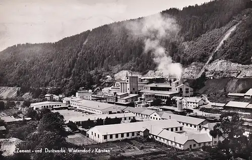 3217 - Österreich - Kärnten , Zement und Duritwerke Wietersdorf - gelaufen 1960