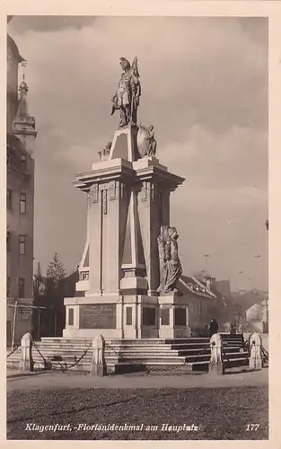 3221 - Österreich - Kärnten , Klagenfurt , Florianidenkmal am Heuplatz - nicht gelaufen