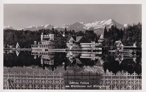 3226 - Österreich - Kärnten , Schloss Velden am Wörthersee mit Mittagskogel - nicht gelaufen 1935