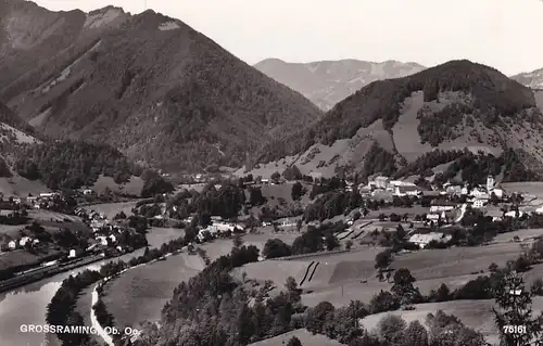 3252 - Österreich - Oberösterreich , Grossraming , Panorama - gelaufen 1965