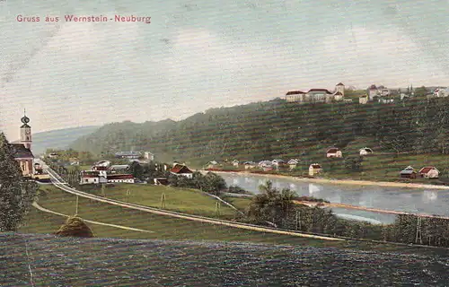 3254 - Österreich - Oberösterreich , Wernstein Neuburg , Panorama - nicht gelaufen