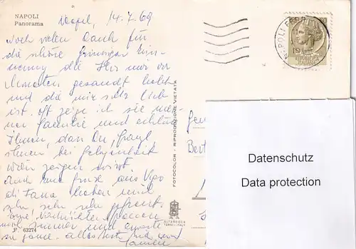 3266 - Italien - Napoli , Neapel , Panorama - gelaufen 1969