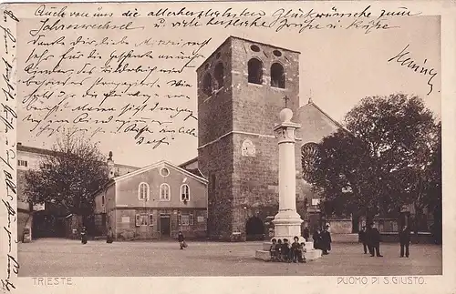 3268 - Italien - Trieste , Triest , Duomo di San S. Giusto - gelaufen 1912