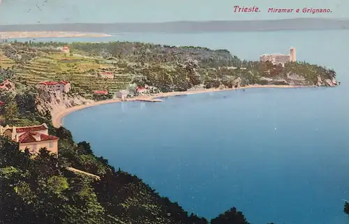 3280 - Italien - Trieste , Triest , Miramar e Grignano - gelaufen