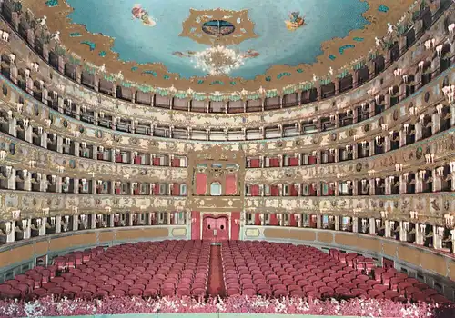 3285 - Italien - Venezia , Venedig , Interno del Teatro La Fenice , Inneres des Theaters - nicht gelaufen