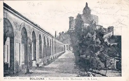3301 - Italien - Bologna , Santuario della Madonna di S. Luca , Ankunftsstempel - gelaufen 1904