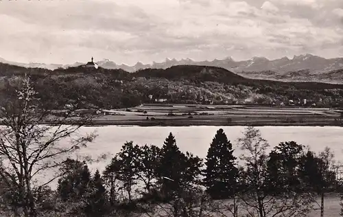 3316 - Deutschland - Bayern , Pilsensee mit Blick auf Andechs - gelaufen