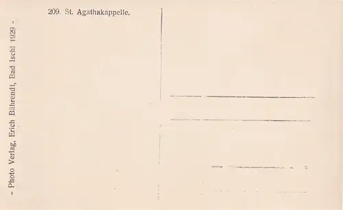 3326 - Österreich - Oberösterreich , Bad Goisern , St. Agathakappelle - nicht gelaufen 1929