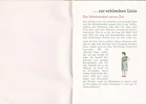 3338 - Deutschland - Boxberger Apotheke Bad Kissingen , Der richtige Weg zur schlanken Linie , Erklärung und Anleitung zum Schönheitsideal der damaligen Zeit , 12 Seiten