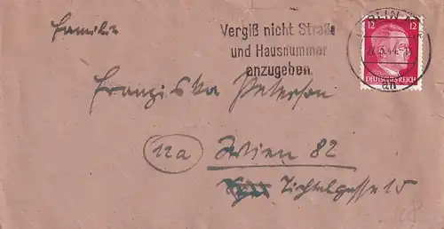 3339 - Österreich - Brief leer , Berlin - Wien -  1944
