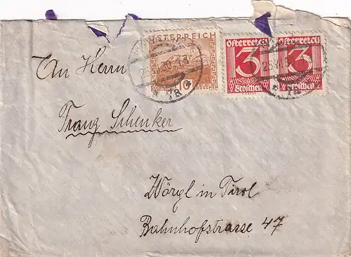 3342 - Österreich - Brief leer , Wörgl in Tirol -  1930