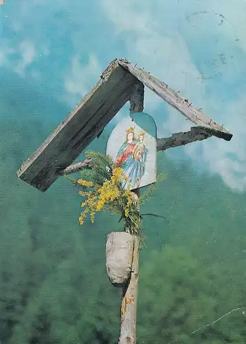 3346 -  - Heiligenkreuz , Marterl  - gelaufen 1973