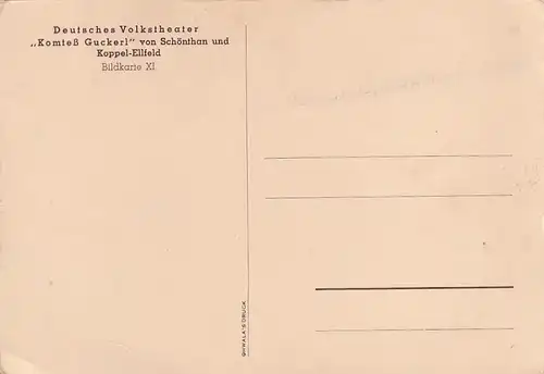 3450 -  - Egon v. Jordan als Horst v. Neuhoff , Deutsches Volkstheater Wien , Komteß Guckerl von Schönthan und Koppel Ellfeld - nicht gelaufen