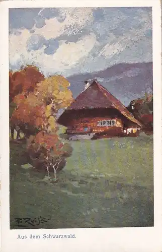 3466 -  - F. Reijs , Aus dem Schwarzwald , signiert - nicht gelaufen