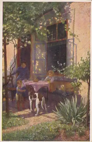 3474 -  - A. Karlinsky , Beim Frühstück , Dejeuner - nicht gelaufen