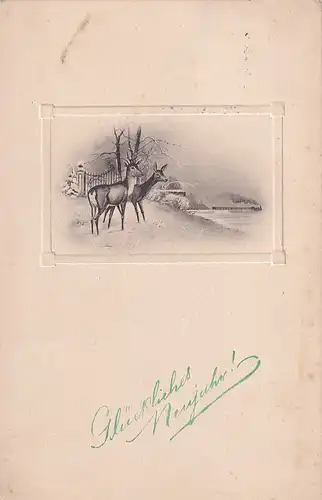 3478 -  - Glückliches Neujahr - gelaufen 1918