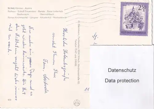 3542 - Österreich - Kärnten , St. Veit an der Glan , Rathaus , Schloß Frauenstein , Bartele , Hochosterwitz , Mehrbildkarte - gelaufen