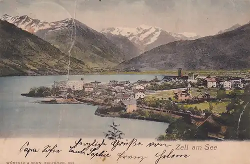 3546 - Österreich - Salzburg , Zell am See , Zeller See - gelaufen