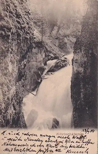 3547 - Österreich - Salzburg , Kitzlochklamm - gelaufen 1904