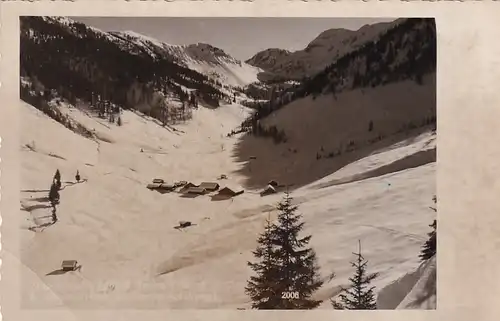 3550 - Österreich - Salzburg , Zauchseealm , Radstädter Tauern bei Altenmarkt , Schiheim Garnhofalm - gelaufen 1955