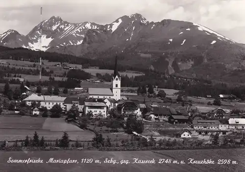 3554 - Österreich - Salzburg , Mariapfarr gegen Kasereck , Kreuzhöhe , Sommerfrische - gelaufen 1966