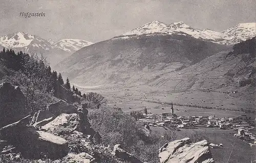 3555 - Österreich - Salzburg , Hofgastein , Panorama - gelaufen 1908