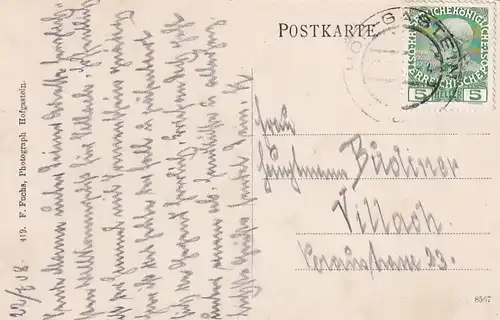 3556 - Österreich - Salzburg , Hofgastein , Panorama - gelaufen 1908