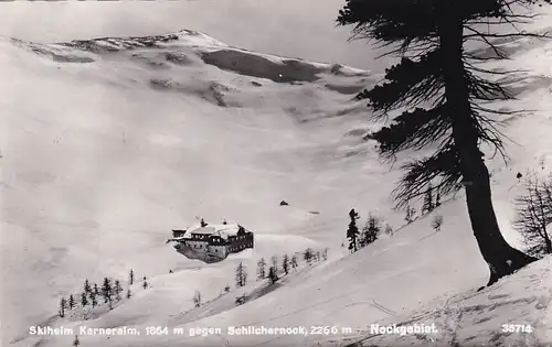 3567 - Österreich - Salzburg , Skiheim Karneralm gegen Schilchernöck , Nockgebiet - gelaufen 1967