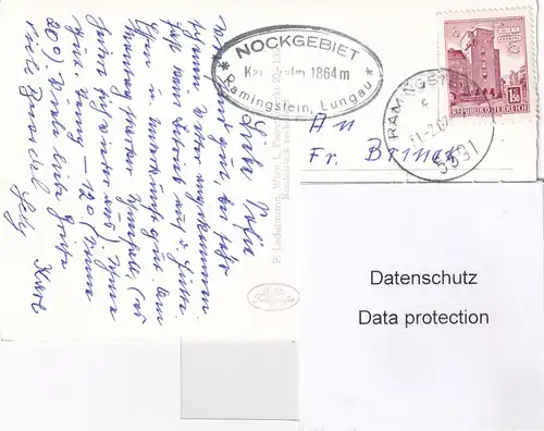 3567 - Österreich - Salzburg , Skiheim Karneralm gegen Schilchernöck , Nockgebiet - gelaufen 1967