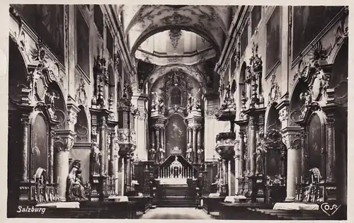 3573 - Österreich - Salzburg , aus der Stiftskirche St. Peter , Interior of the St. Peters Church - gelaufen 1932