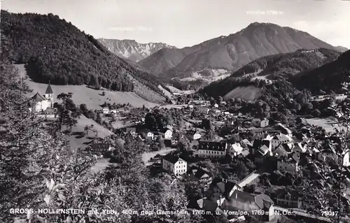 3576 - Österreich - Niederösterreich , Gross Hollenstein an der Ybbs gegen Gamsstein und Voralpe - gelaufen