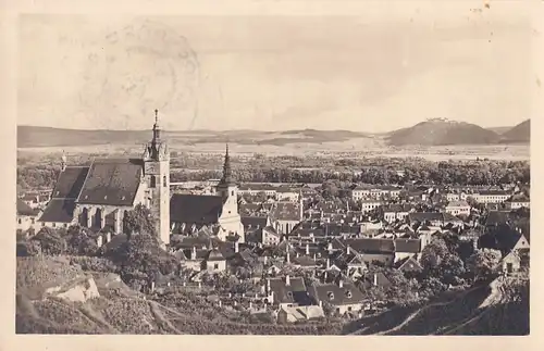 3585 - Österreich - Niederösterreich , Wachau , Krems gegen Göttweih - gelaufen 1914