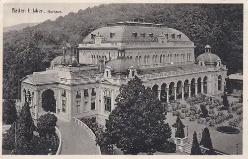 3598 - Österreich - Niederösterreich , Baden bei Wien , Kurhaus - gelaufen 1911