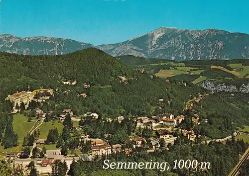 3603 - Österreich - Niederösterreich , Semmering gegen Rax und Schneeberg - gelaufen 1976
