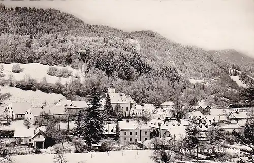 3607 - Österreich - Niederösterreich , Göstling an der Ybbs , Winterpanorama - gelaufen